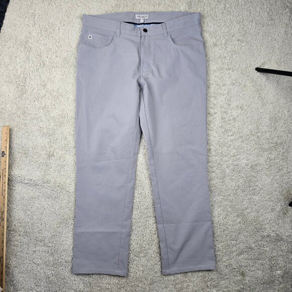 Peter Millar Performance Pants, 35x32 (34x28) Gray Sport Crown Golf Preppy USA - Picture 1 of 9